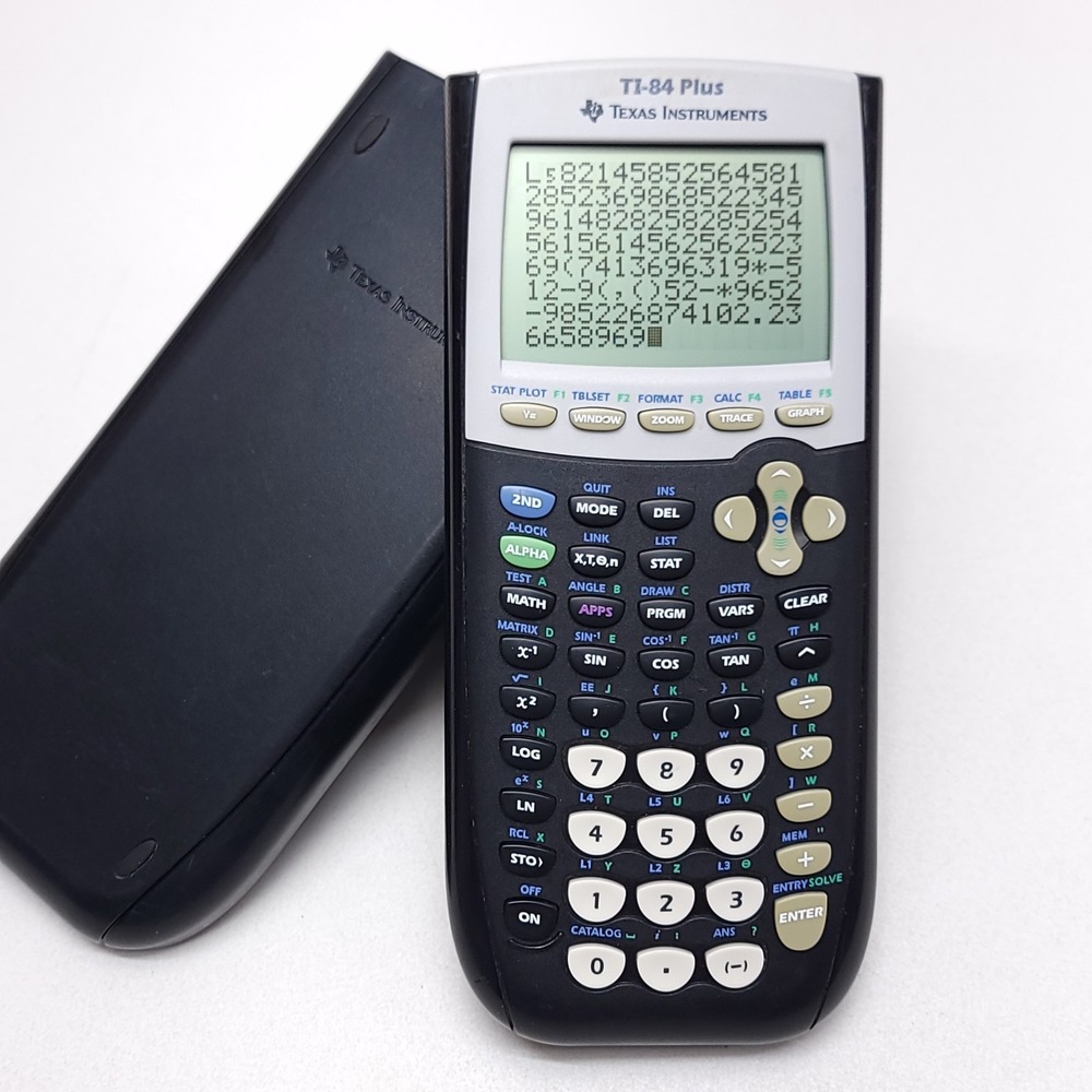 Texas Instruments TI-84 Plus Graphing Calculator Black With Cover - Picture 4 of 8